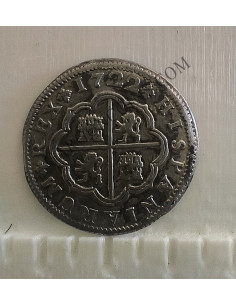 Felipe V 2 Reales Sevilla J del 1722 MBC