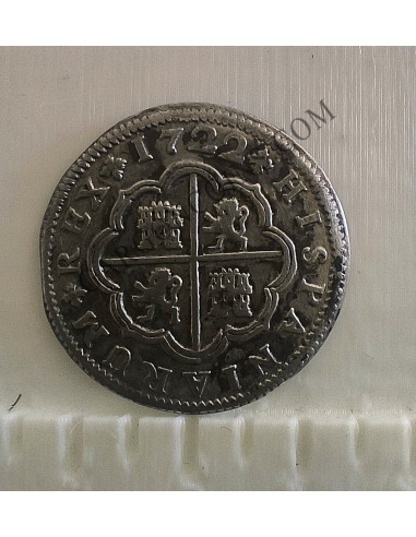 Felipe V 2 Reales Sevilla J del 1722 MBC