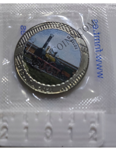 Moneda de 1.5 € de la Serie Historia del Ferrocarril 2021  Tren Le Belge