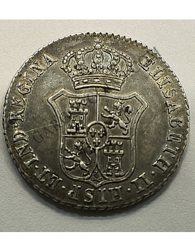 Isabel II Medalla de Proclamación 1 Real 1833 ceca Madrid Plata 