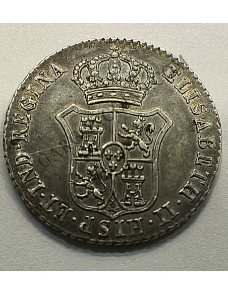 Isabel II Medalla de Proclamación 1 Real 1833 ceca Madrid Plata 