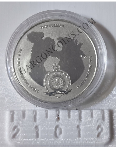 Niue  2  Dolares 2021  1 onza de plata pura KONG