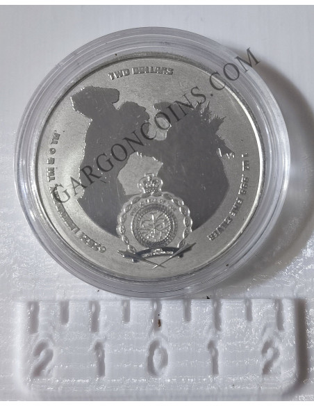 Niue  2  Dolares 2021  1 onza de plata pura KONG
