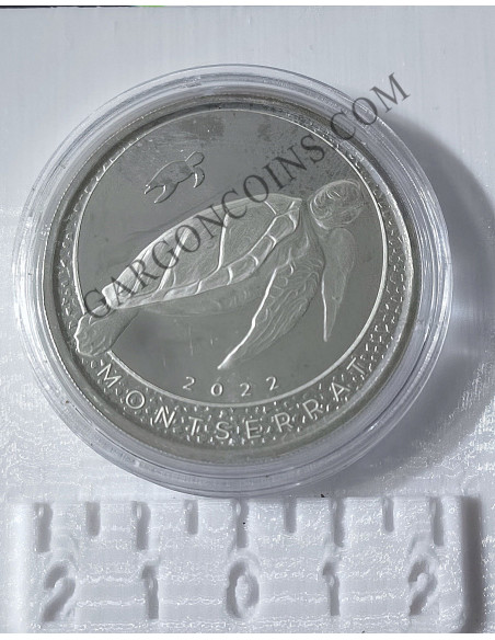 Montserrat  2  Dolares 2022  1 onza de plata pura Esatern Caribian