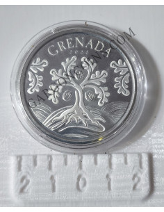 Grenada  2  Dolares 2022  1 onza de plata pura Esatern Caribian