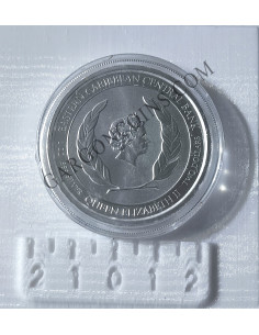 Santa Lucía 2 Dolares 2020 1 onza de plata pura Lagartija colilarga