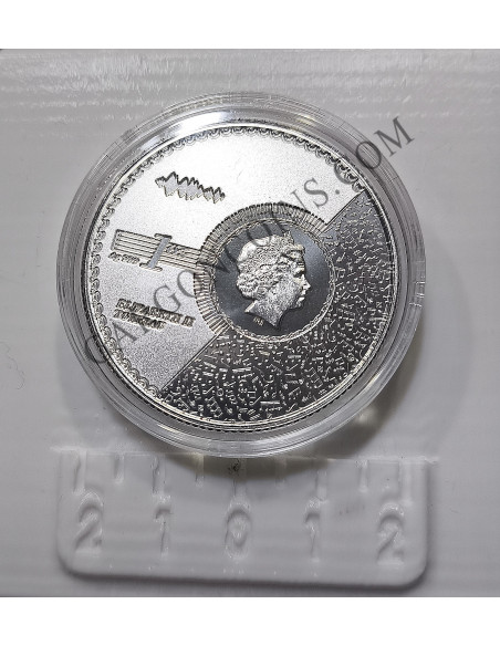 Tokelau 5 Dolares año 2021  1 onza Plata pura