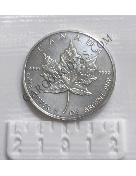 Canada 5 Dolares  1989  1 onza Plata pura Maple Leaf