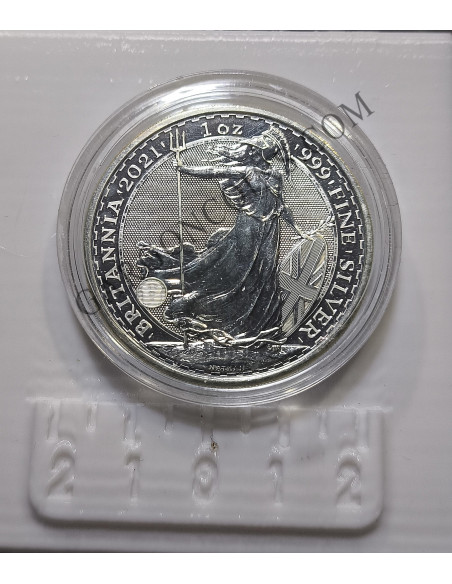 Gran Bretaña  2 Pounds 1 onza Troy Plata Pura Britania 2021