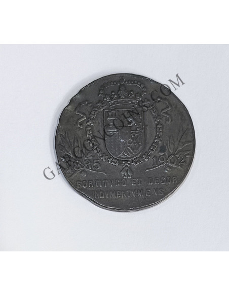 MEDALLA REGENCIA MARIA CRISTINA 1885-1902. Bronce 30 mm 11.30 gr