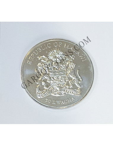 Malawi  50 Kwacha 2011  onza troy plata 0.999