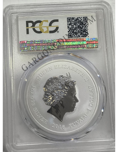 Tuvalu 1 Dolar 2016-P del 50 Aniversario de Star Trek : U.S.S. Enterprise. Certificado PCGS