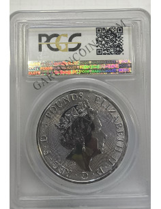 Gran Bretaña 5 Libras 2 Onzas 2018 Unicornio de Escocia Certificado PCGS