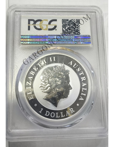 Australia  1 Dolar 2016 Stock Horse Certificado PCGS  MS 69 onza troy