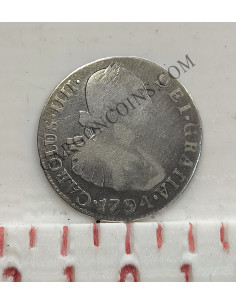 Carlos IV  2 Reales de Guatemala 1794 M