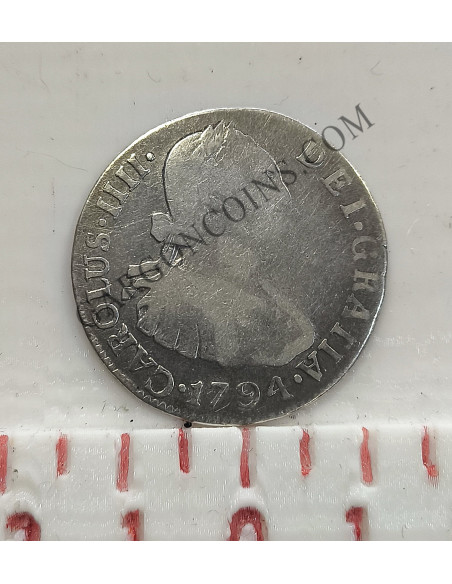 Carlos IV  2 Reales de Guatemala 1794 M