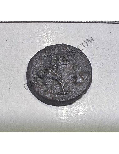 Media Pugesa Lleida Carlos I (1516-1558) - Escasa Moneda Local Cobre Lérida