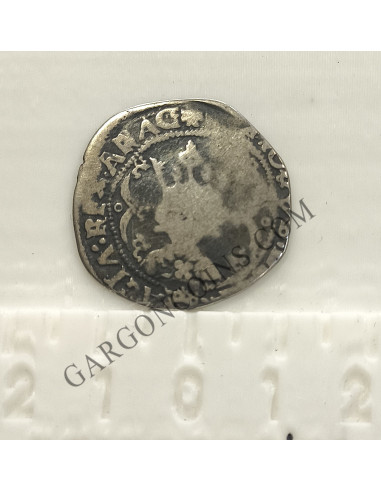 Carlos I  2 Reales ceca de Valencia Busto pequeño y escudo grande