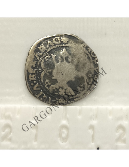 Carlos I  2 Reales ceca de Valencia Busto pequeño y escudo grande