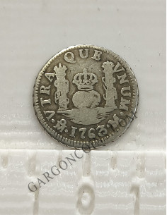 Carlos III 1 Real ceca de Mexico y ensallador M del 1763 MBC