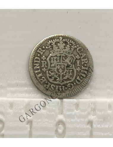 Carlos III 1 Real ceca de Mexico y ensallador M del 1763 MBC