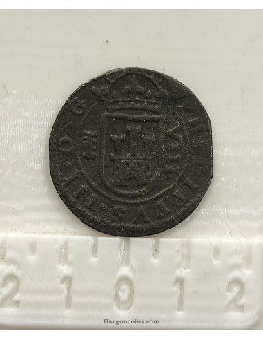 Felipe III 8 maravedis 1612 Segovia BC+