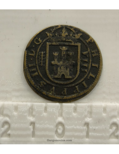 Felipe III 8 maravedis 1607 Segovia BC+