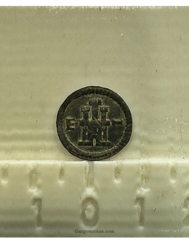 Felipe III 1 maravedí del 1606 ceca de Segovia  acueducto en vertical EBC Rara