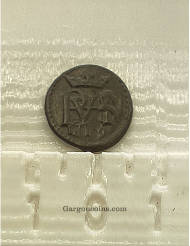 Felipe III 1 maravedí del 1619 ceca de Segovia  acueducto en vertical Rara