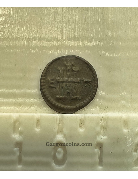 Felipe III 1 maravedí del 1619 ceca de Segovia  acueducto en vertical Rara