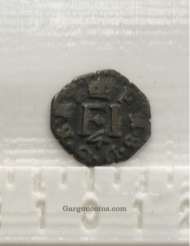 Felipe III 4 cornados ceca de Pamplona Fecha 1609 variante 16 . 9