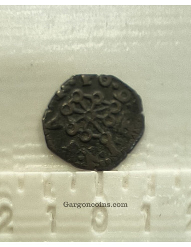 Felipe III 4 cornados ceca de Pamplona Fecha 1609 variante 16 . 9