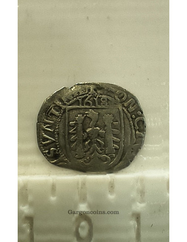 Felipe III moneda de 1 Carolus de  Besançon del 1618 