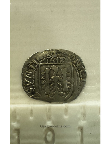 Felipe III moneda de 1 Carolus de  Besançon del 1618 
