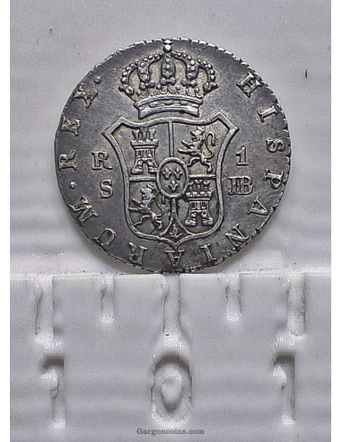 Fernando VII  1 Real 1831 ceca Sevilla JB  estado EBC