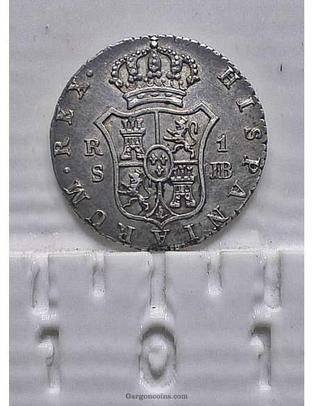 Fernando VII  1 Real 1831 ceca Sevilla JB  estado EBC