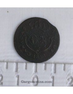 Fernando VII ¼ de Real ceca de Caracas Moneda de emergencia