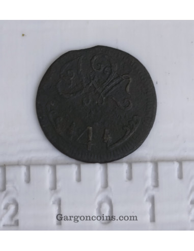 Fernando VII ¼ de Real ceca de Caracas Moneda de emergencia