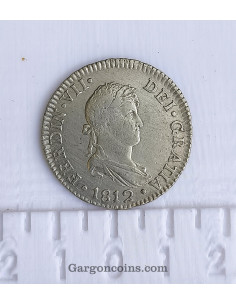 Fernando VII  2 Reales 1812 Cadiz C I  MBC