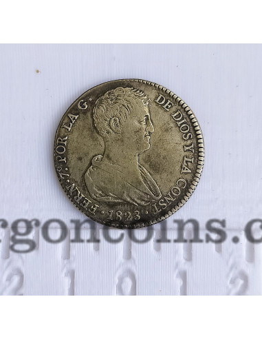Fernando VII 4 Reales 1823 Valencia  MBC