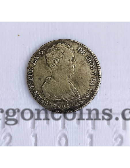 Fernando VII 4 Reales 1823 Valencia  MBC
