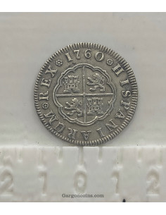Carlos III  2 Reales Madrid 1760 J P en  EBC+