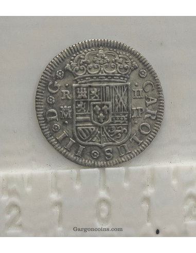 Carlos III  2 Reales Madrid 1760 J P en  EBC+