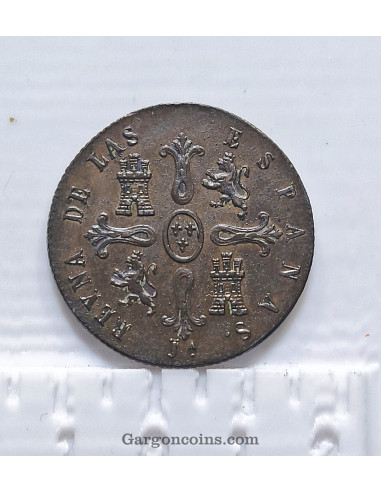 Isabel II 8 maravedis Jubia 1850 S/C-