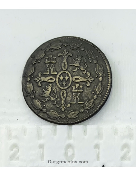 Carlos III 8 maravedis  del 1774 ceca de Segovia en EBC