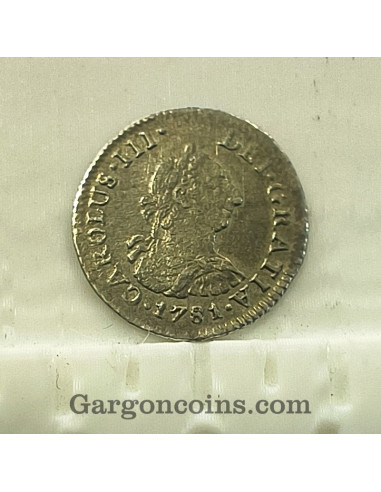 Carlos III  1/2 Real 1781 Mexico F F