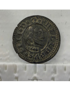 Felipe IV 16 Maravedís 1663 de Burgos  y ensayador R en EBC