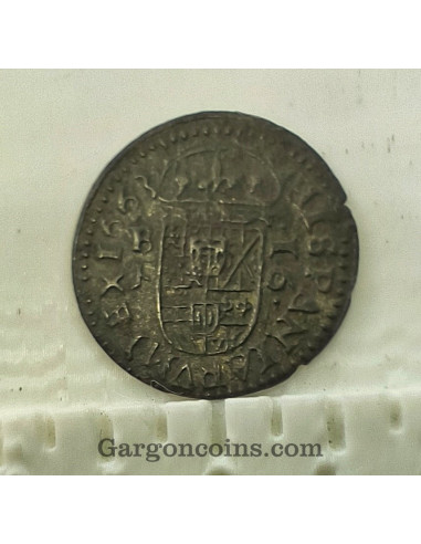 Felipe IV 16 Maravedís 1663 de Burgos  y ensayador R en EBC