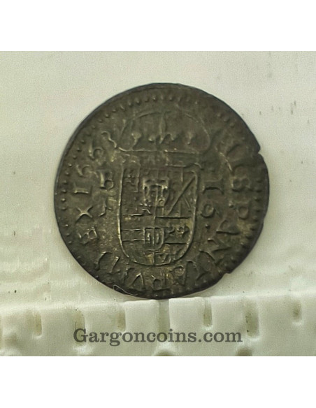 Felipe IV 16 Maravedís 1663 de Burgos  y ensayador R en EBC