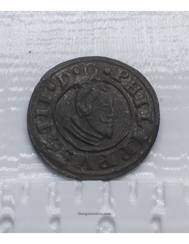 Felipe IV 16 Maravedís 1664 Ceca de Cuenca CA en EBC